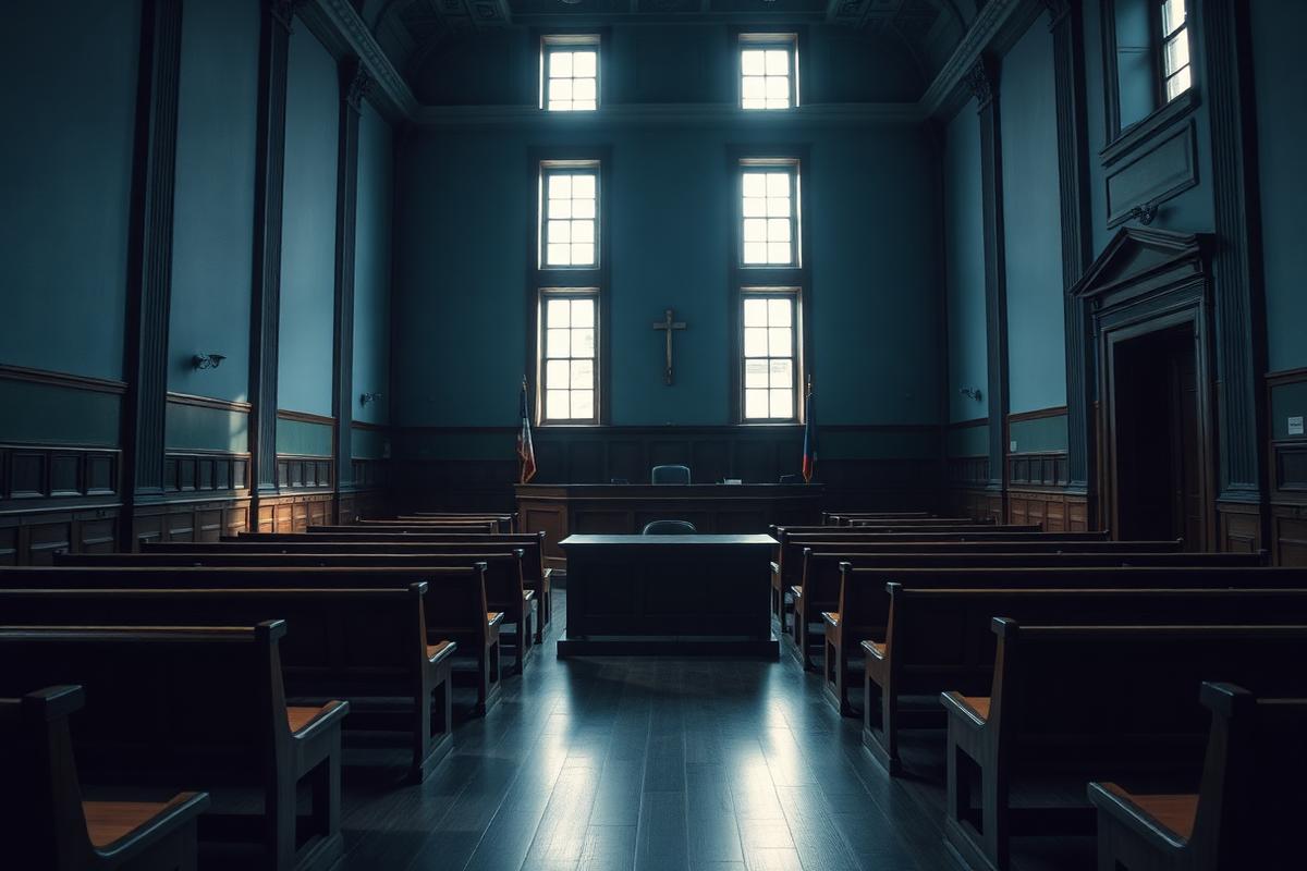 Aula di tribunale vuota